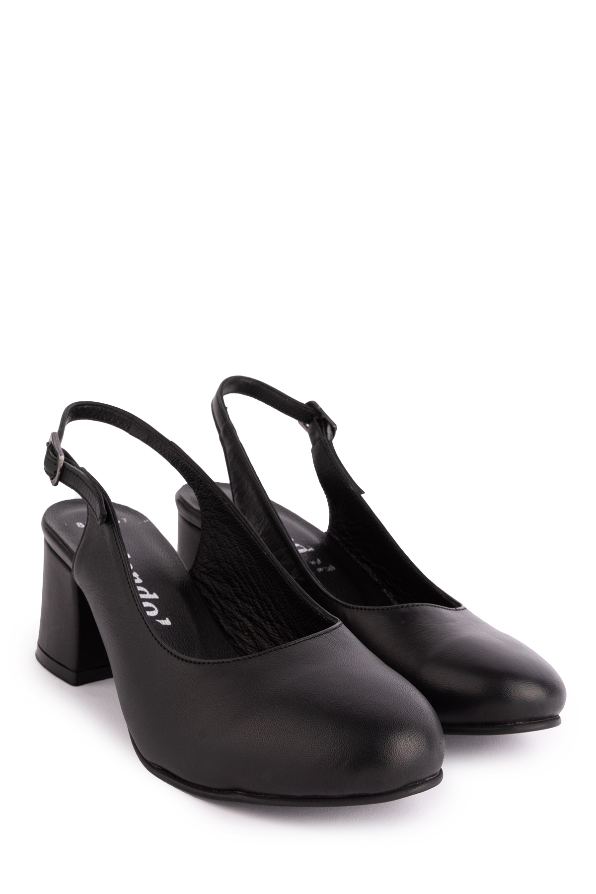 Gondol Hakiki Deri Lazer Kesim Şık Topuklu Ayakkabı şhn.883 - Görsel 3