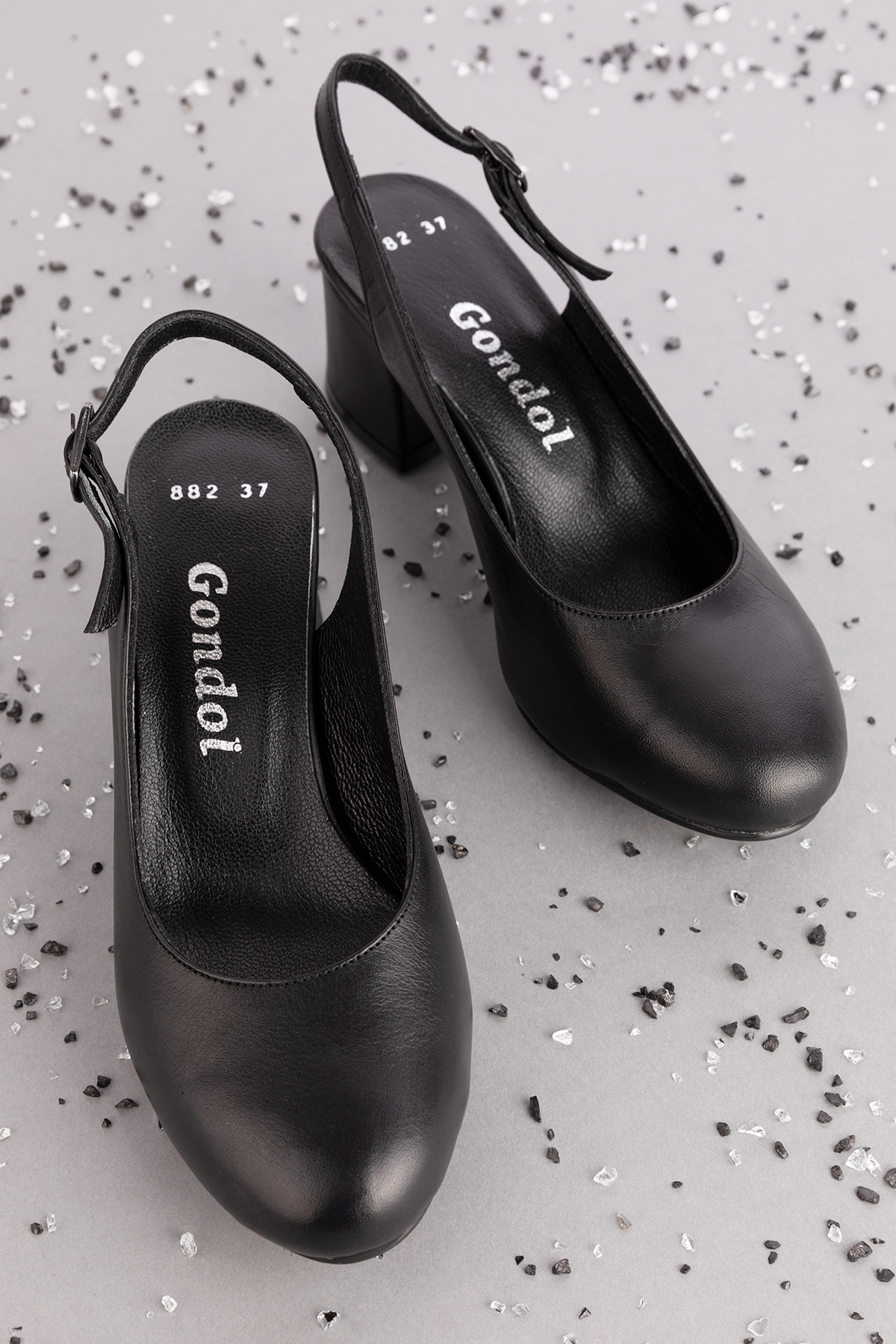 Gondol Hakiki Deri Lazer Kesim Şık Topuklu Ayakkabı şhn.883 - Görsel 8