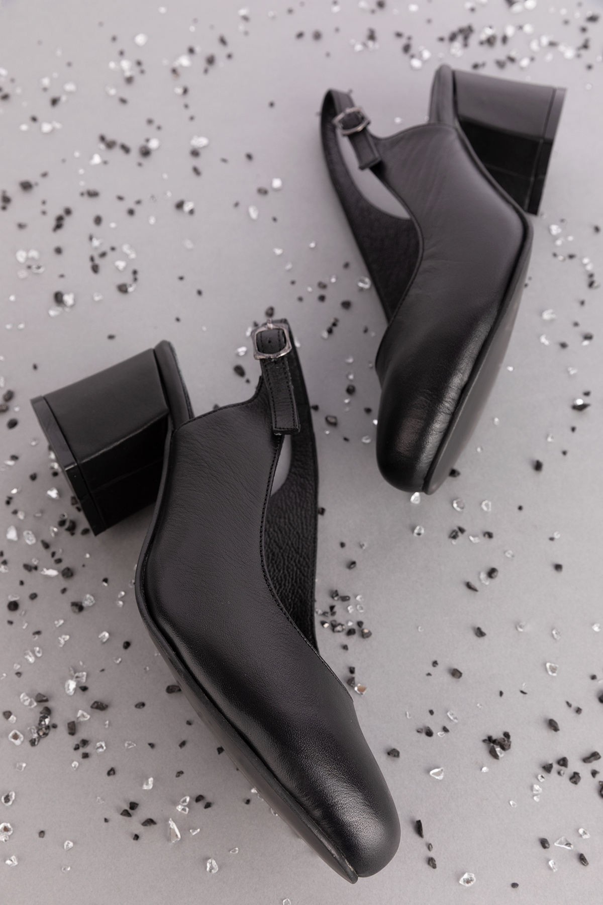 Gondol Hakiki Deri Lazer Kesim Şık Topuklu Ayakkabı şhn.883 - Görsel 9