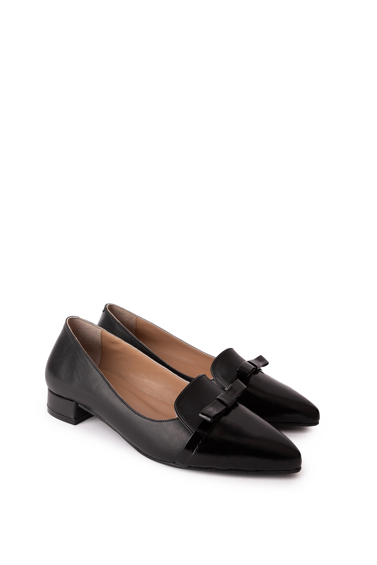 Gondol Hakiki Deri Fiyonk Detaylı Kısa Topuklu Ayakkabı ast.8429 - Görsel 3