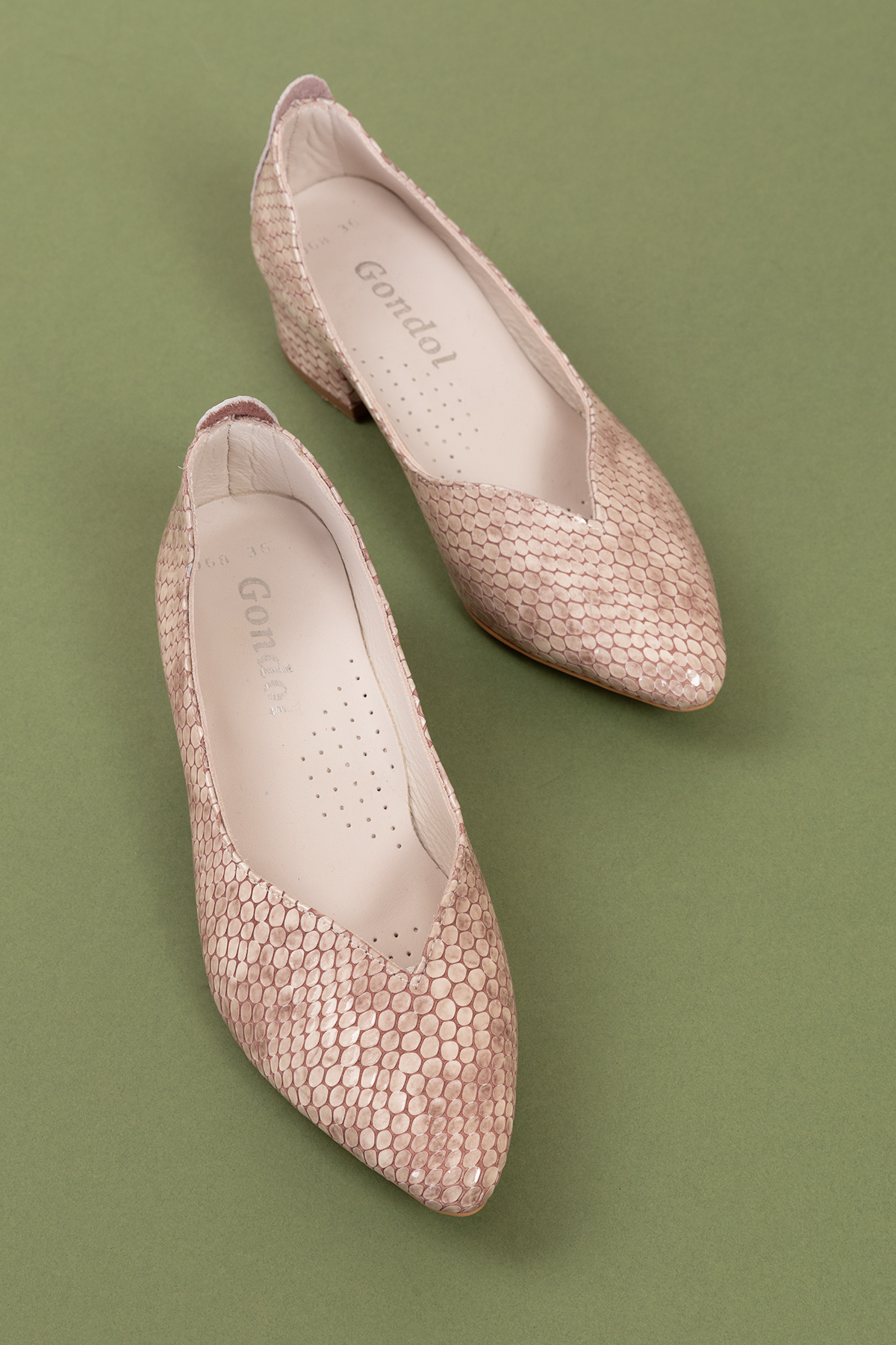 Gondol Hakiki Deri Klasik Topuklu Şık Ayakkabı şhn.1068 - Görsel 3