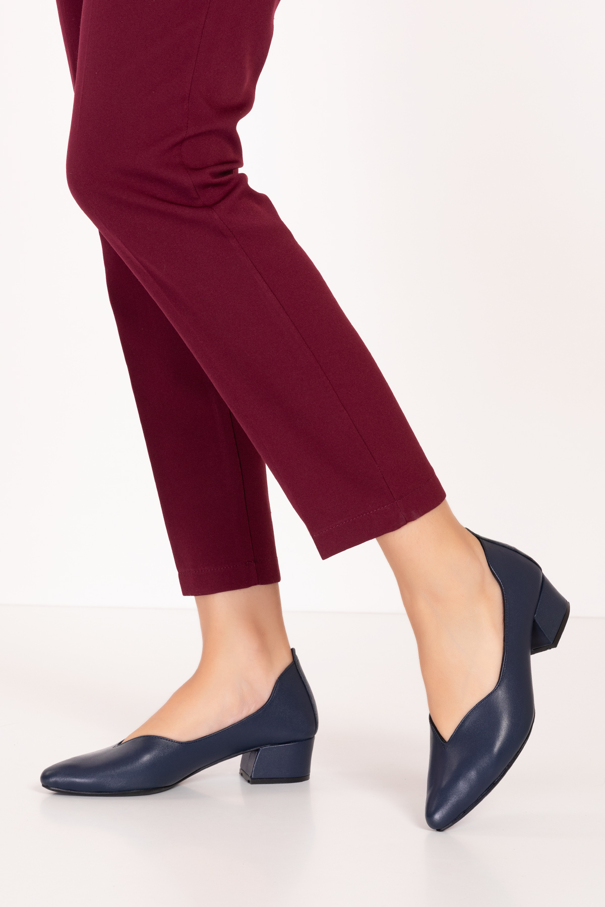 Gondol Hakiki Deri Klasik Topuklu Şık Ayakkabı şhn.1068 - Görsel 2