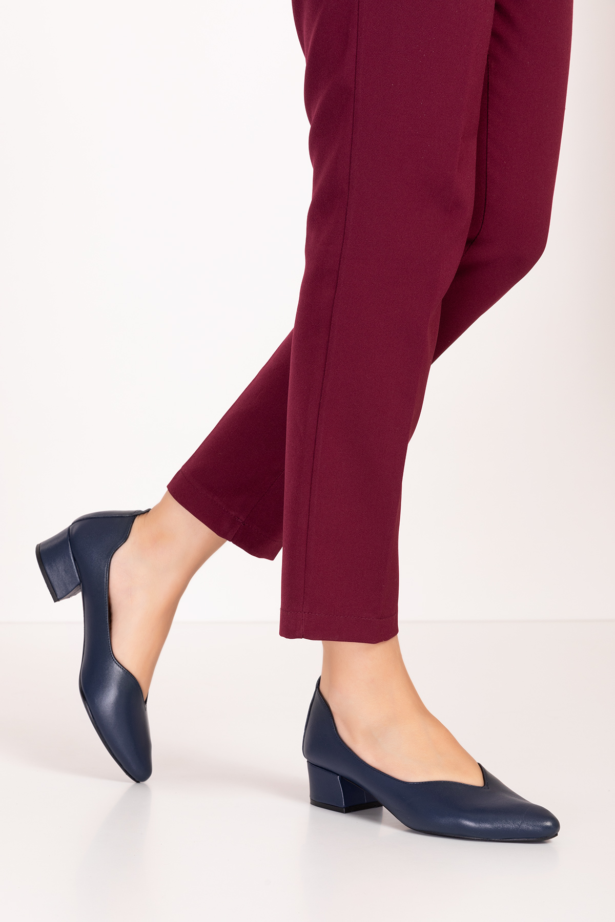 Gondol Hakiki Deri Klasik Topuklu Şık Ayakkabı şhn.1068 - Görsel 5