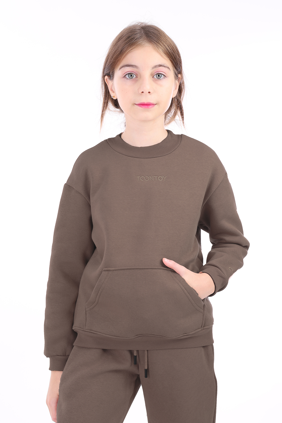 Toontoy Unisex Çocuk Nakışlı Sweatshirt