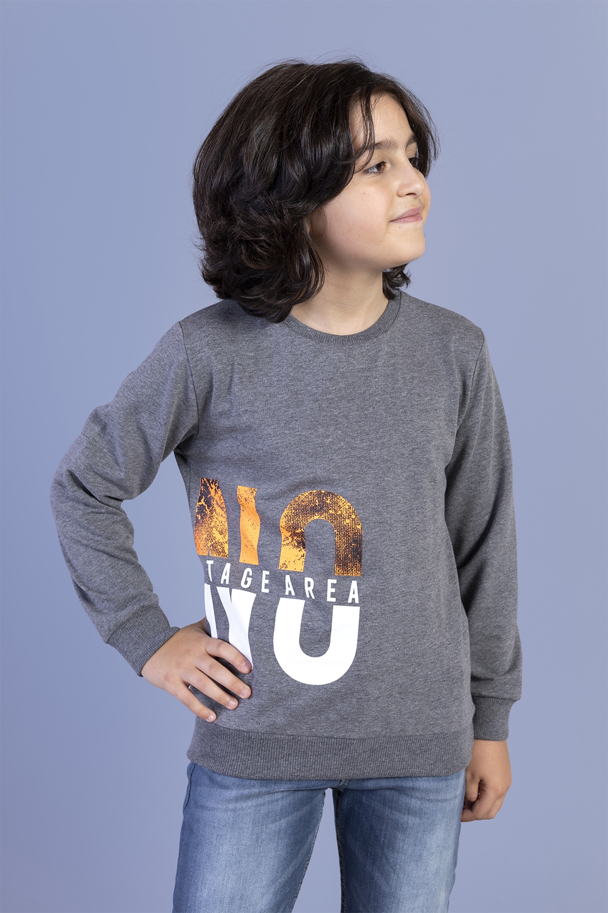 Toontoy Erkek Çocuk  Baskılı Sweatshirt