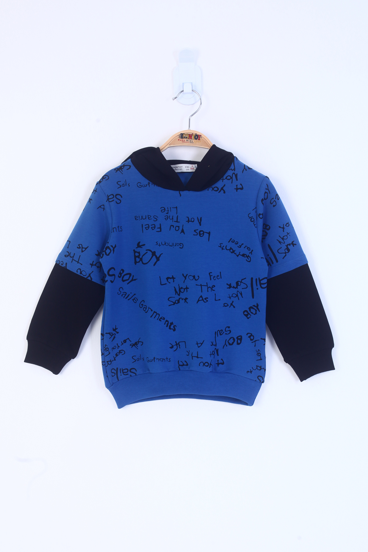 Toontoy Erkek Çocuk Yazı Baskılı Sweatshirt