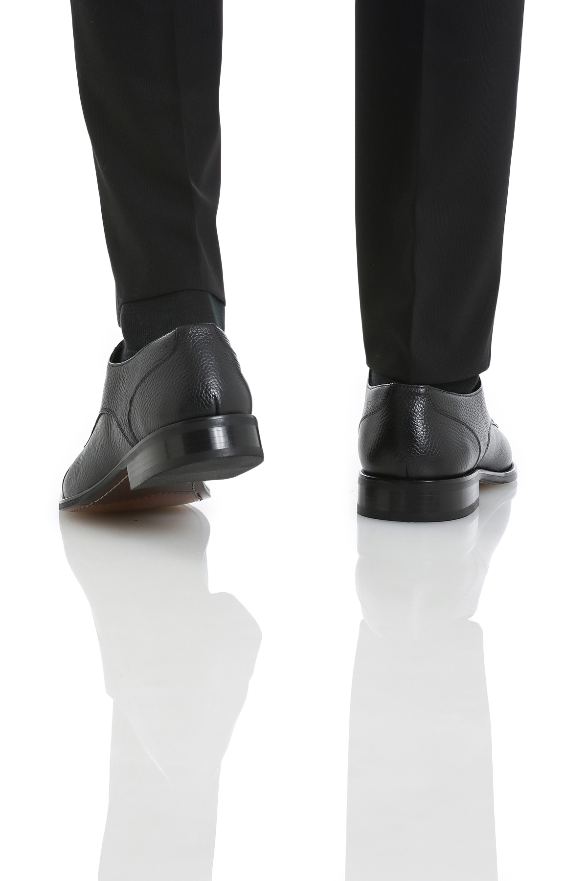 Siyah Klasik Bağcıklı Deri Ayakkabı - Görsel 6