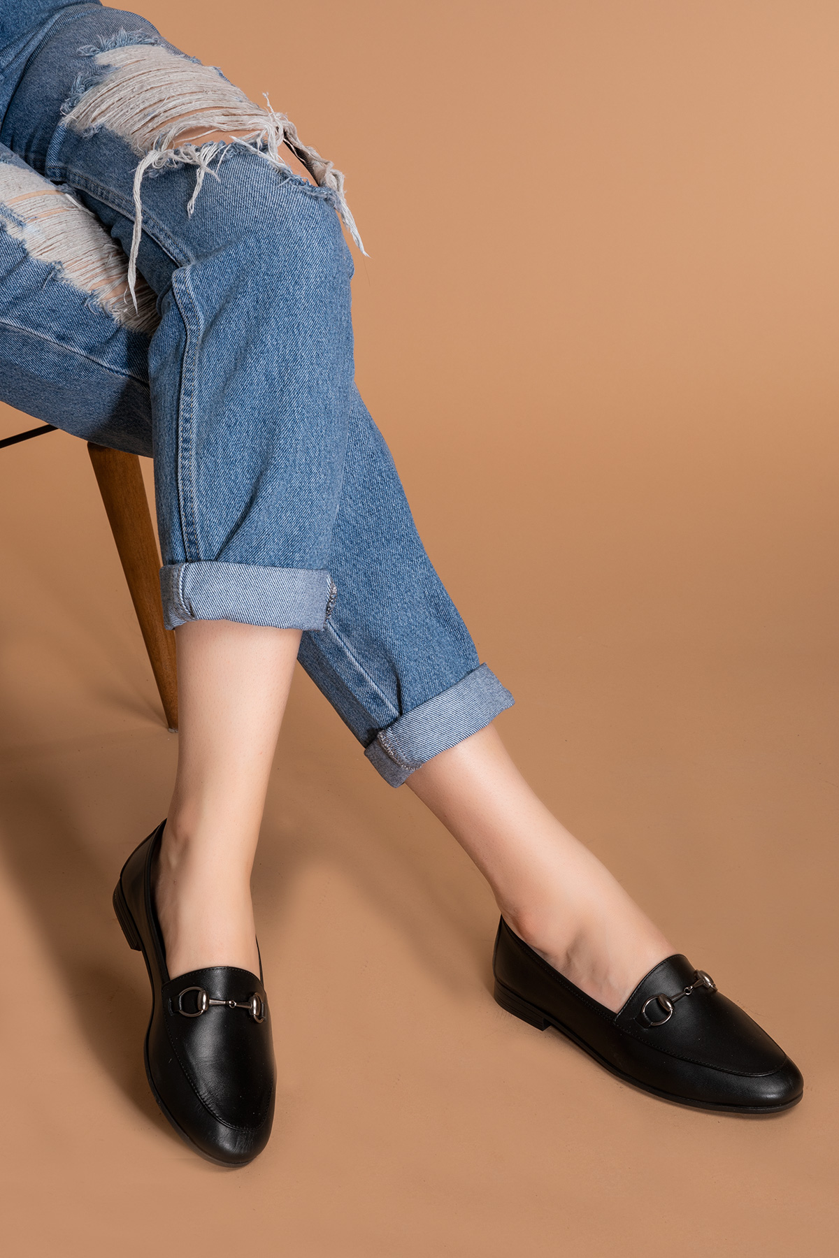 Gondol Hakiki Deri Kadın Babet iz.3501 - Görsel 5