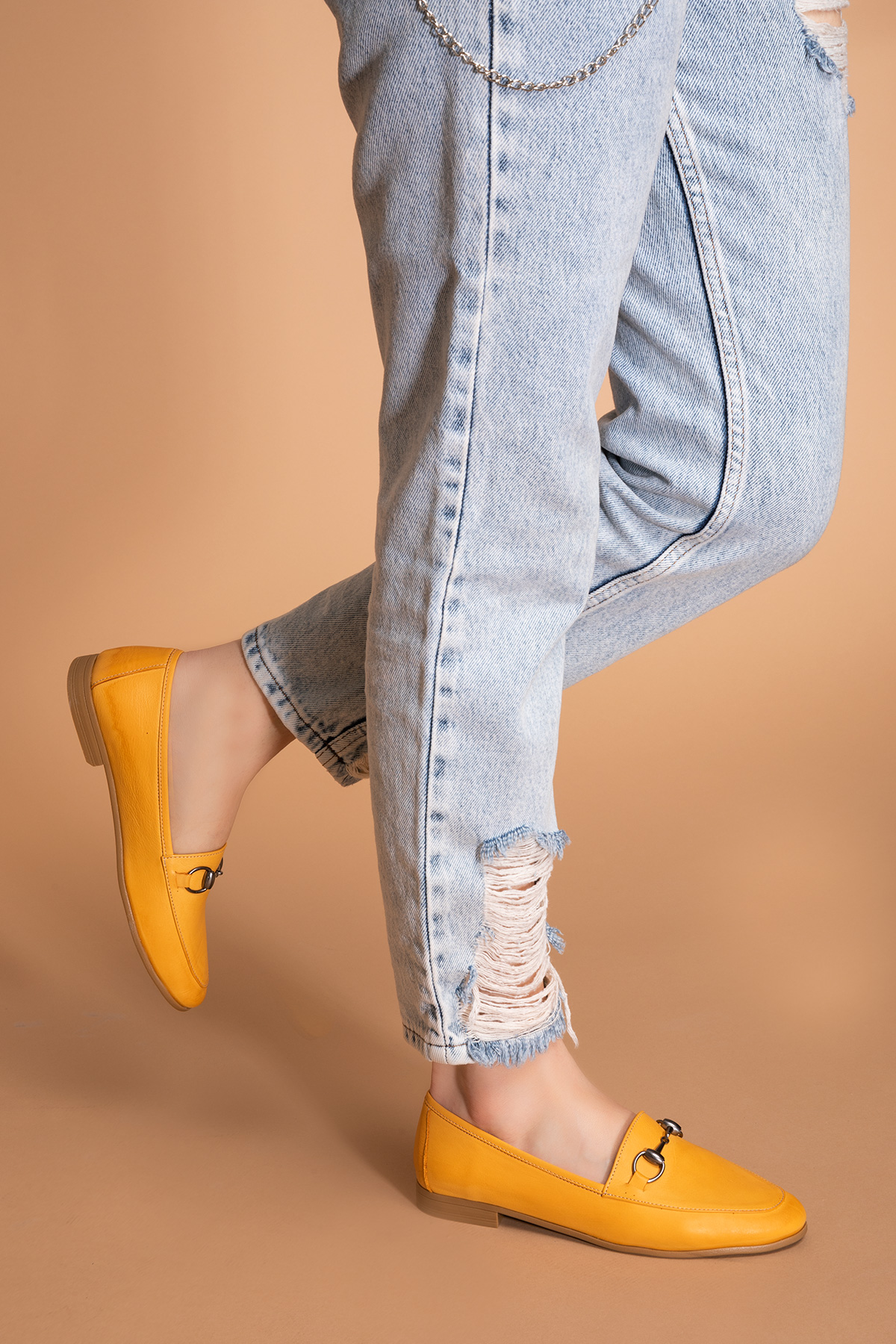 Gondol Hakiki Deri Kadın Babet iz.3501 - Görsel 4