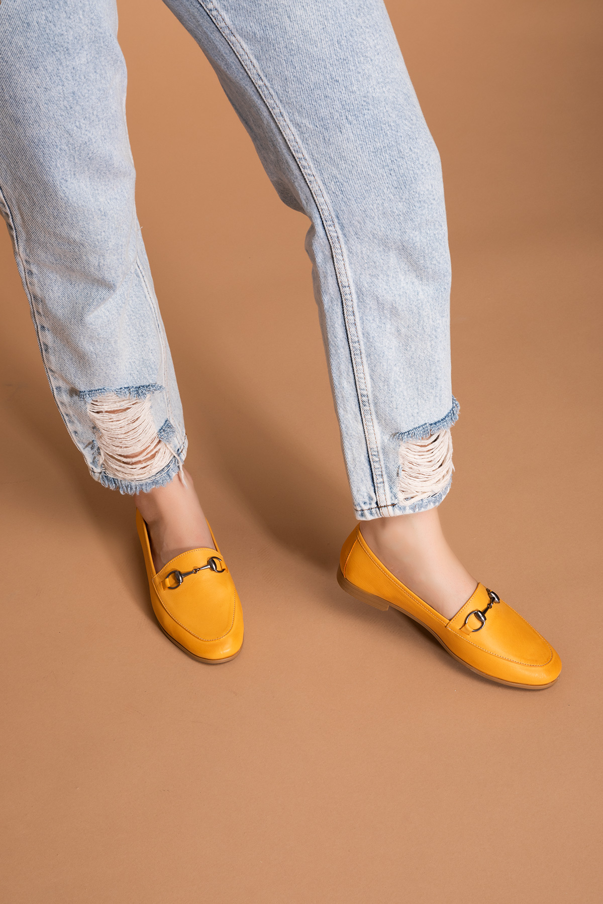 Gondol Hakiki Deri Kadın Babet iz.3501 - Görsel 5