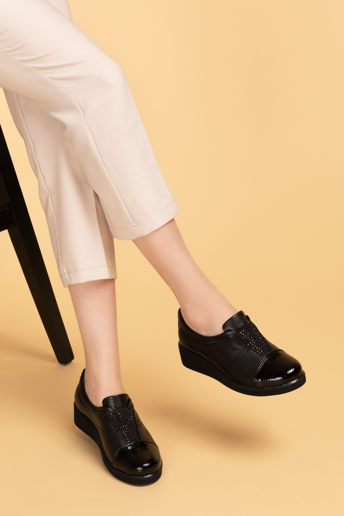 Gondol Hakiki Deri Anatomik Yumusak Taban Ayakkabı vdt.84 - Görsel 6