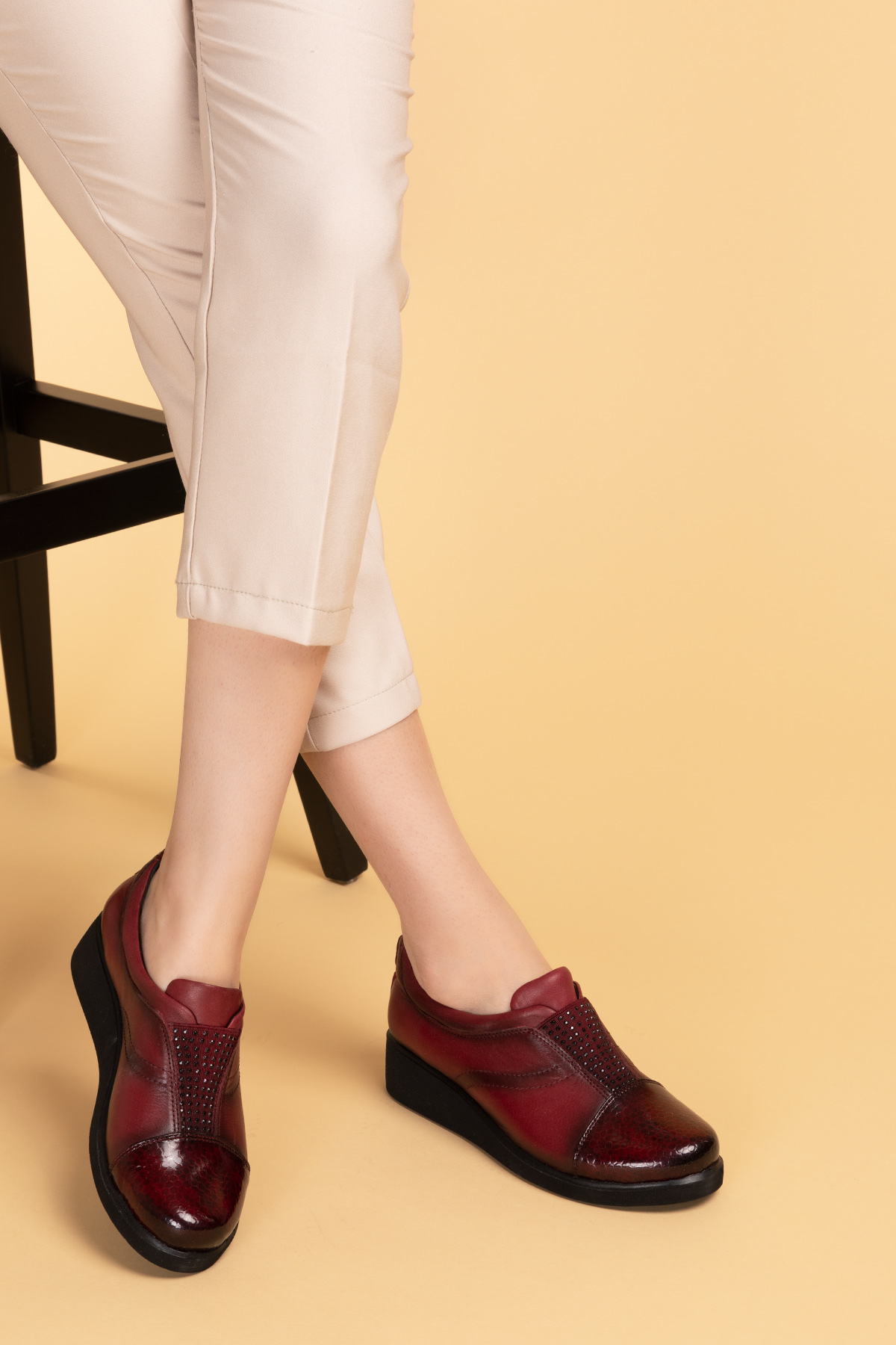 Gondol Hakiki Deri Anatomik Yumusak Taban Ayakkabı vdt.84 - Görsel 3