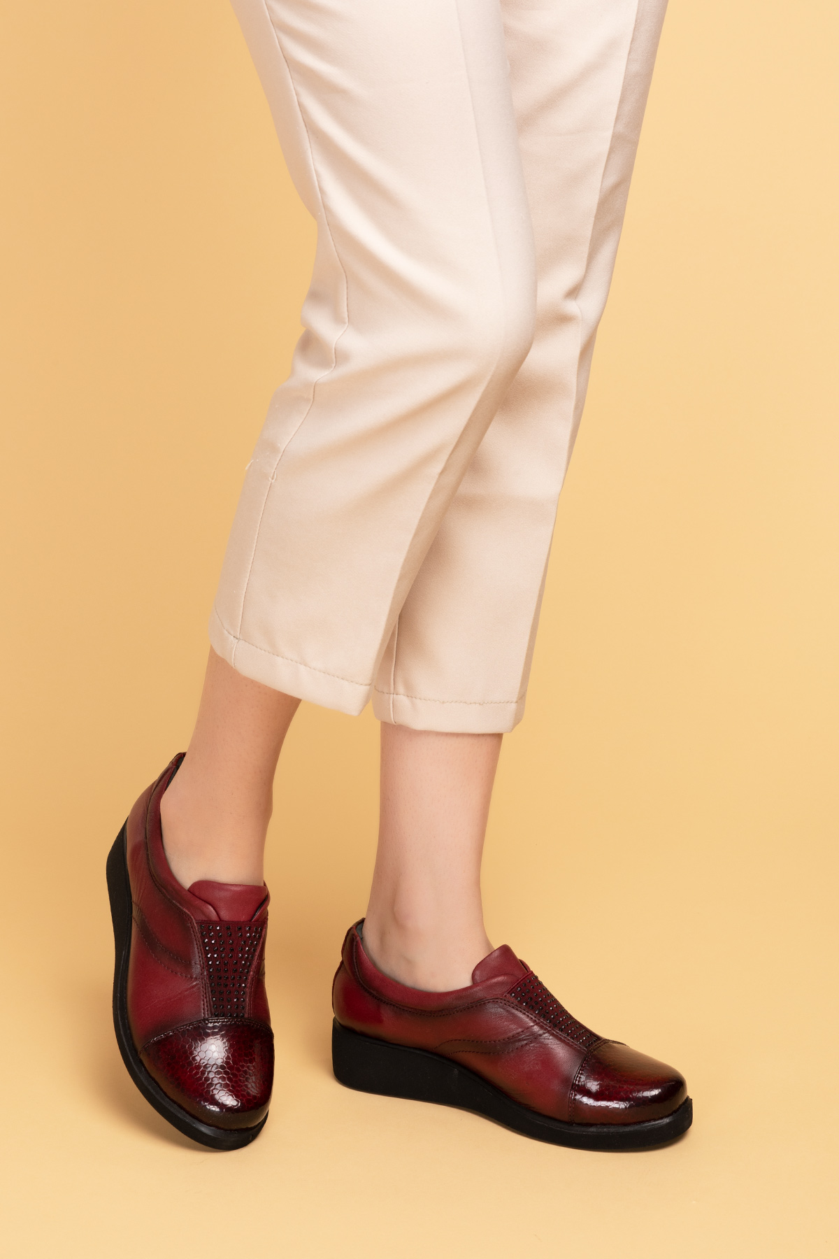 Gondol Hakiki Deri Anatomik Yumusak Taban Ayakkabı vdt.84 - Görsel 4