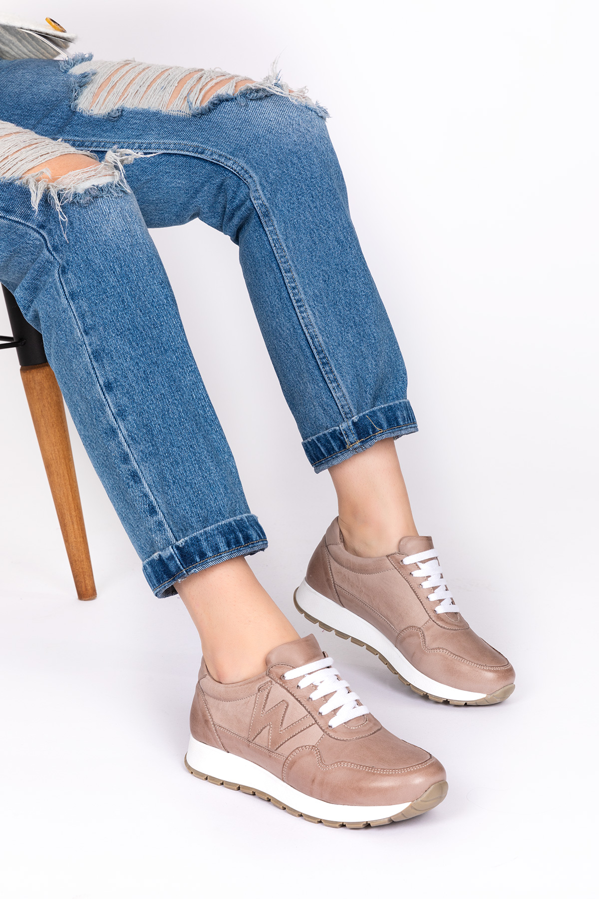 Gondol Içi Dışı Hakiki Deri Anatomik Taban Spor Ayakkabı flf.444 - Görsel 3