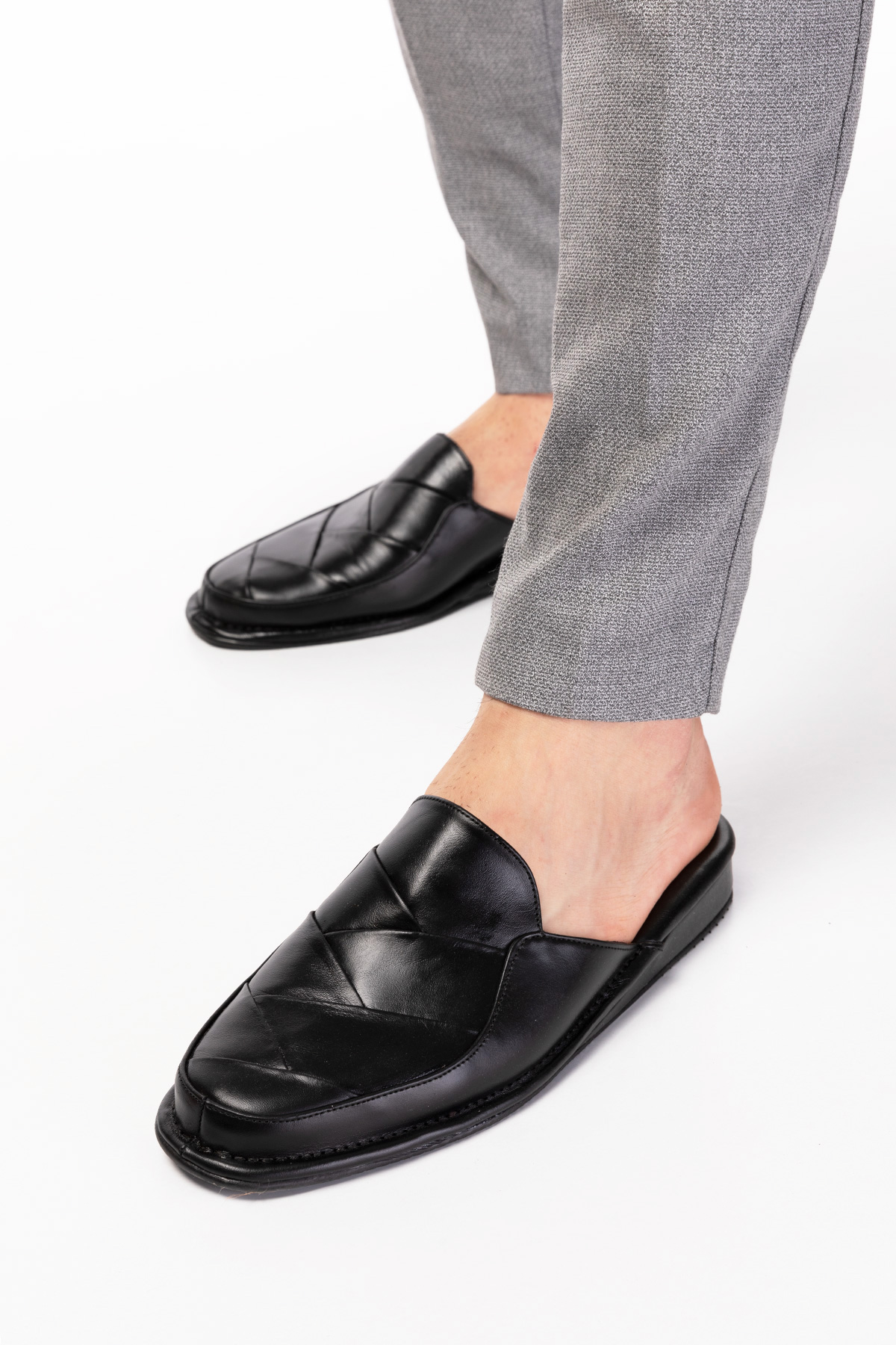 Gondol Erkek Hakiki Deri Damat Ev Terliği kayaş.105 - Görsel 3