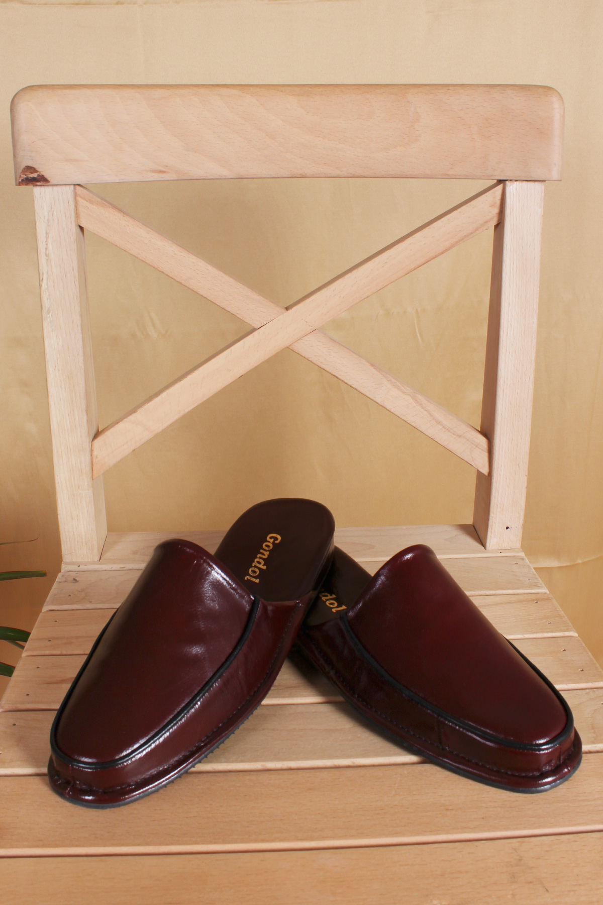 Gondol Erkek Hakiki Deri Damat Ev Terliği kayaş.2200 - Görsel 2