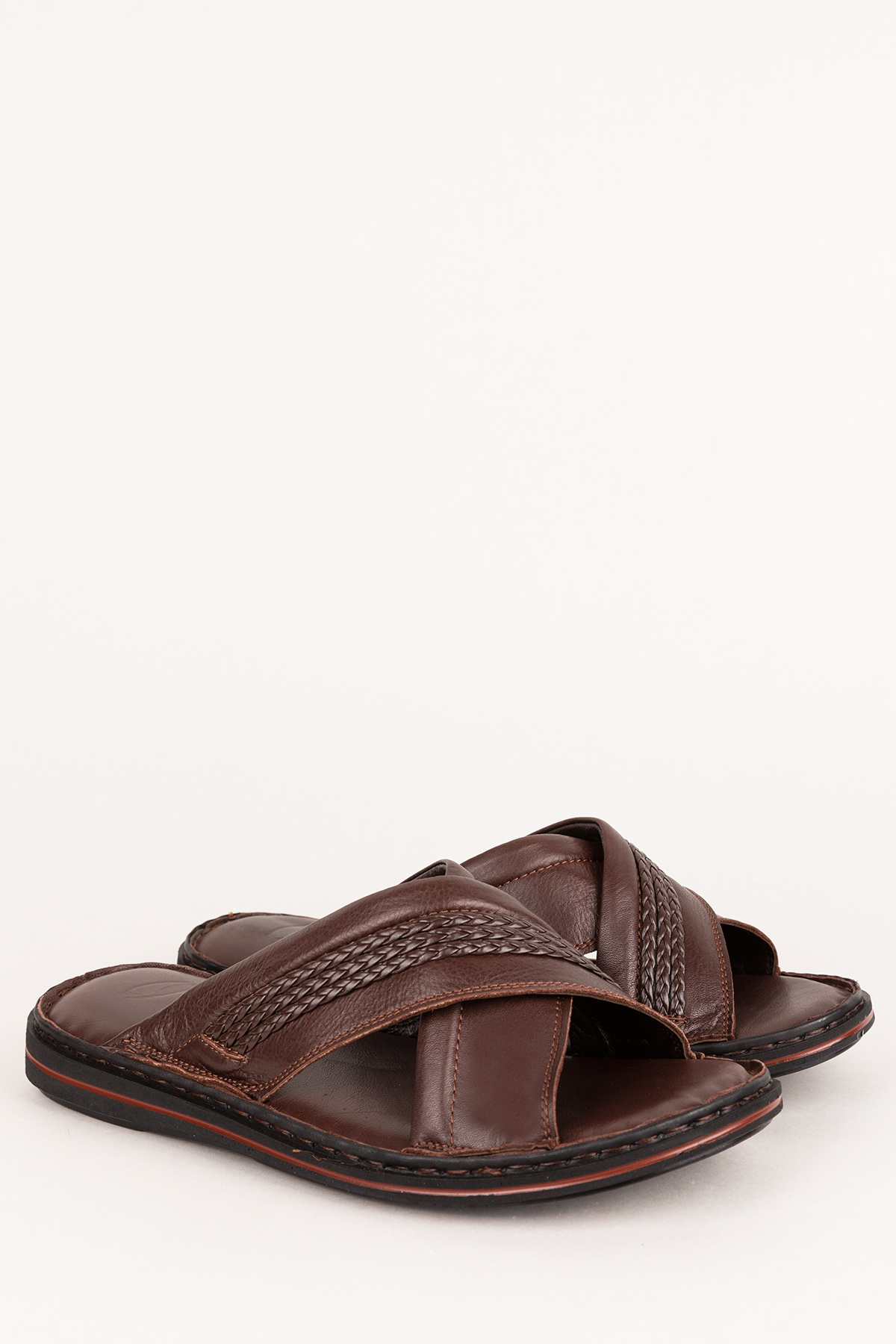 Gondol Erkek Hakiki Deri Comfort Yumuşak Taban Günlük Terlik kml.173 - Görsel 3