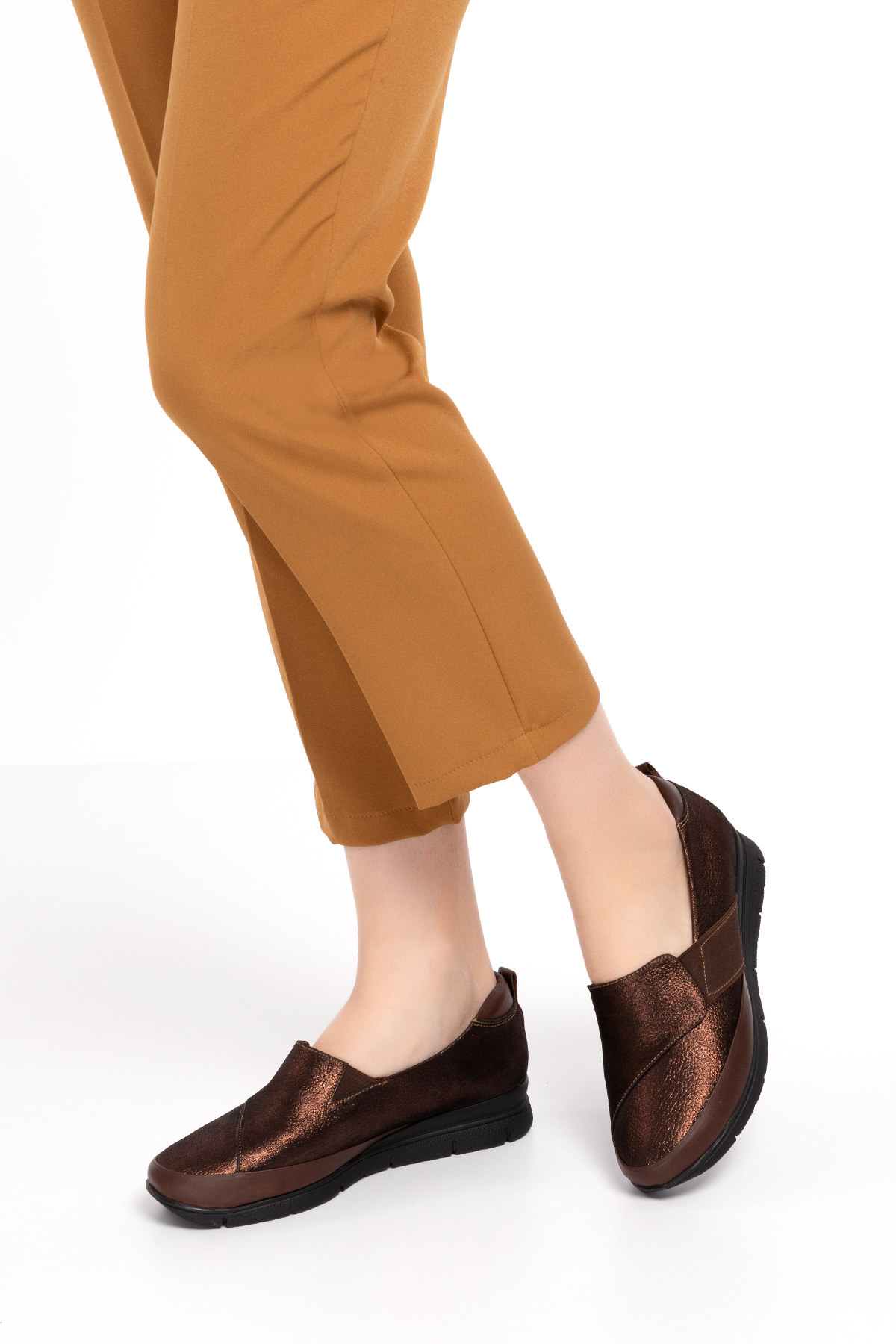 Gondol Kadın Hakiki Deri Anatomik Yumuşak Taban Günlük Ayakkabı pyt.1205 - Görsel 3