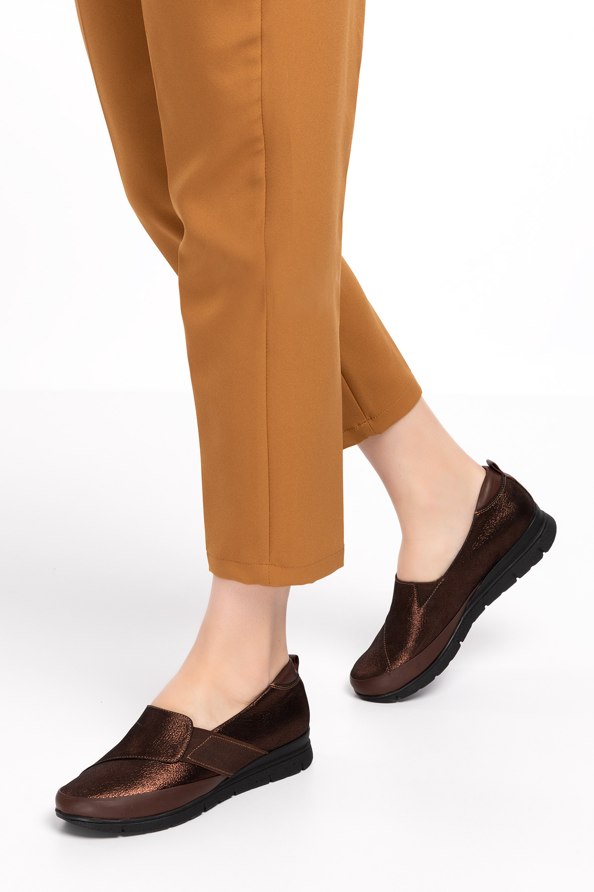 Gondol Kadın Hakiki Deri Anatomik Yumuşak Taban Günlük Ayakkabı pyt.1205 - Görsel 4