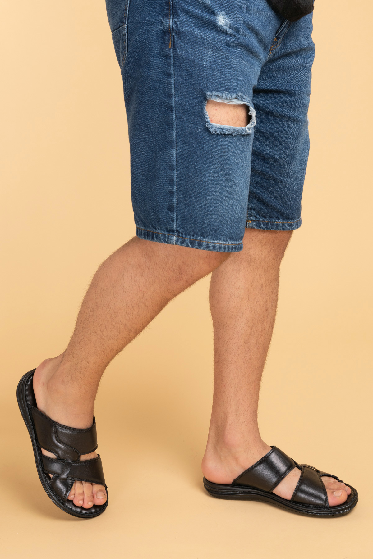 Gondol Erkek Hakiki Deri Comfort Günlük Terlik kml.105 - Görsel 3