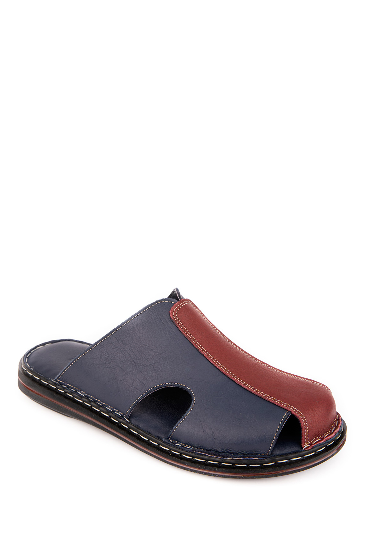 Gondol Hakiki Deri Önü Kapalı Yumusak Taban Terlik kml.103 - Görsel 4