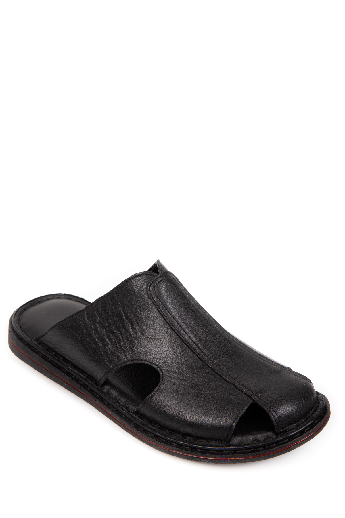 Gondol Hakiki Deri Önü Kapalı Yumusak Taban Terlik kml.103 - Görsel 4