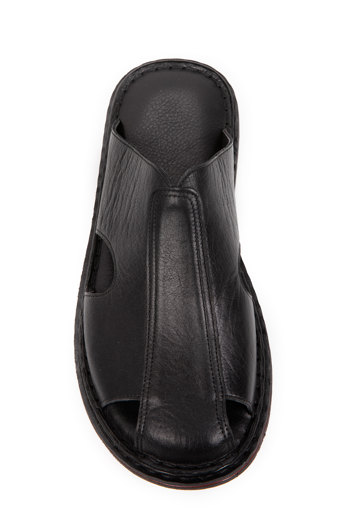 Gondol Hakiki Deri Önü Kapalı Yumusak Taban Terlik kml.103 - Görsel 6