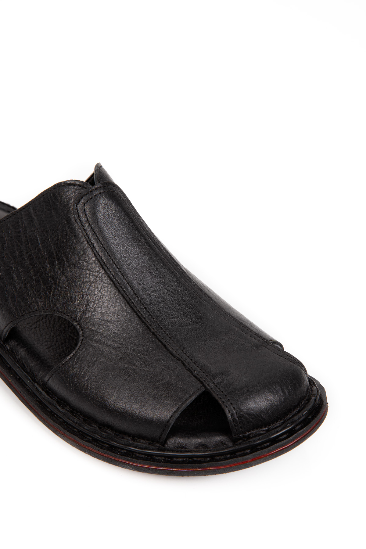 Gondol Hakiki Deri Önü Kapalı Yumusak Taban Terlik kml.103 - Görsel 7