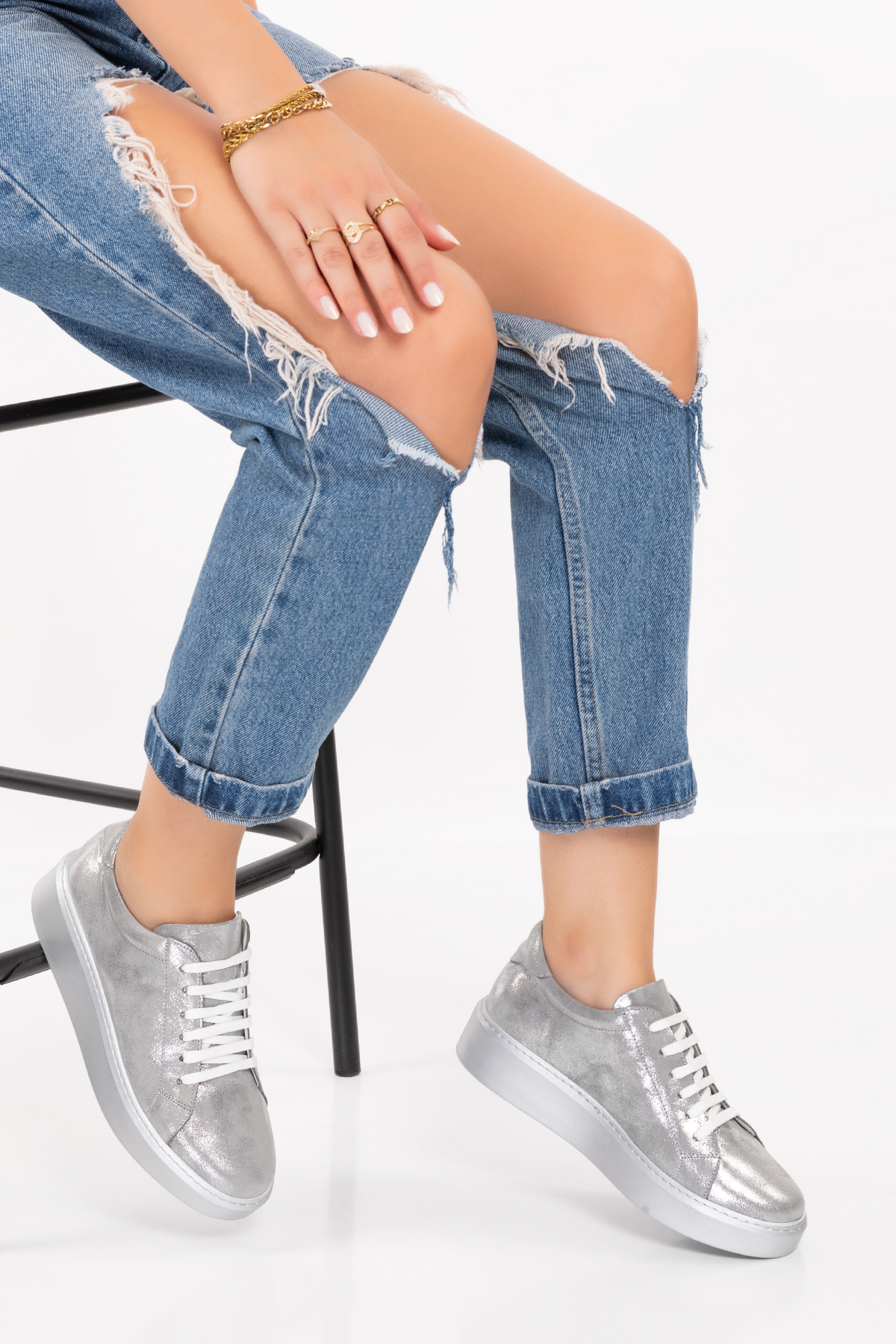 Gondol Hakiki Deri Anatomik Taban Spor Ayakkabı ell.6839 - Görsel 3