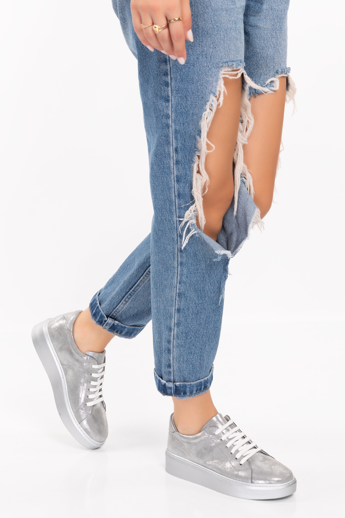 Gondol Hakiki Deri Anatomik Taban Spor Ayakkabı ell.6839 - Görsel 5