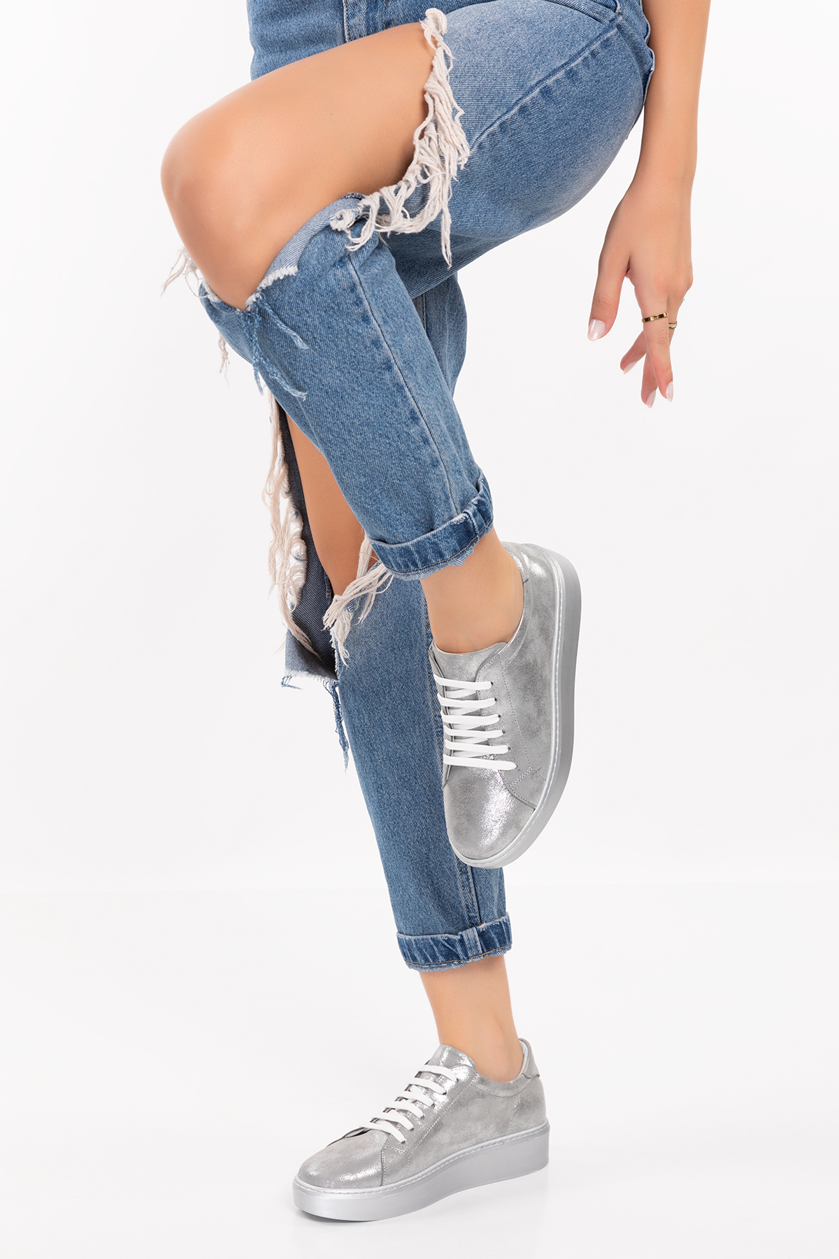 Gondol Hakiki Deri Anatomik Taban Spor Ayakkabı ell.6839 - Görsel 6