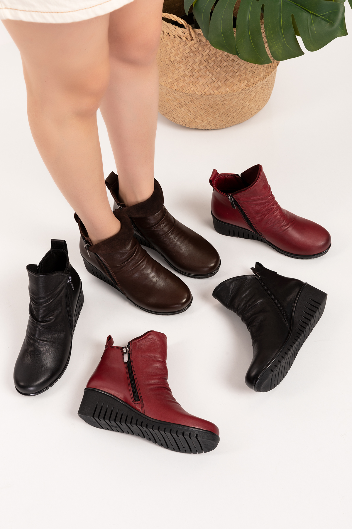 Gondol Kadın Hakiki Deri Kaymaz Dolgu Topuk Taban esfa.2003 - Görsel 9