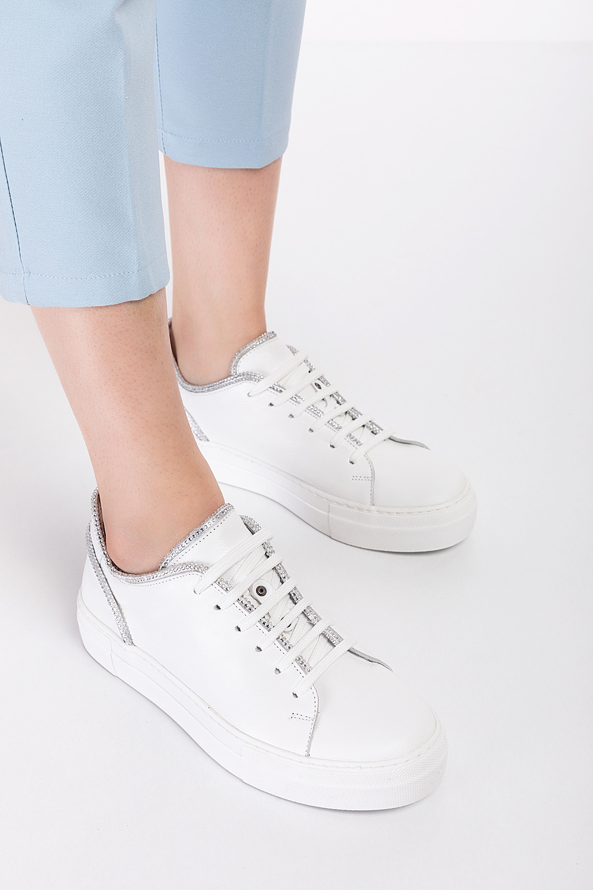 Gondol Hakiki Deri Taş Detay Anatomik Taban Spor Ayakkabı Als.1358 - Görsel 2