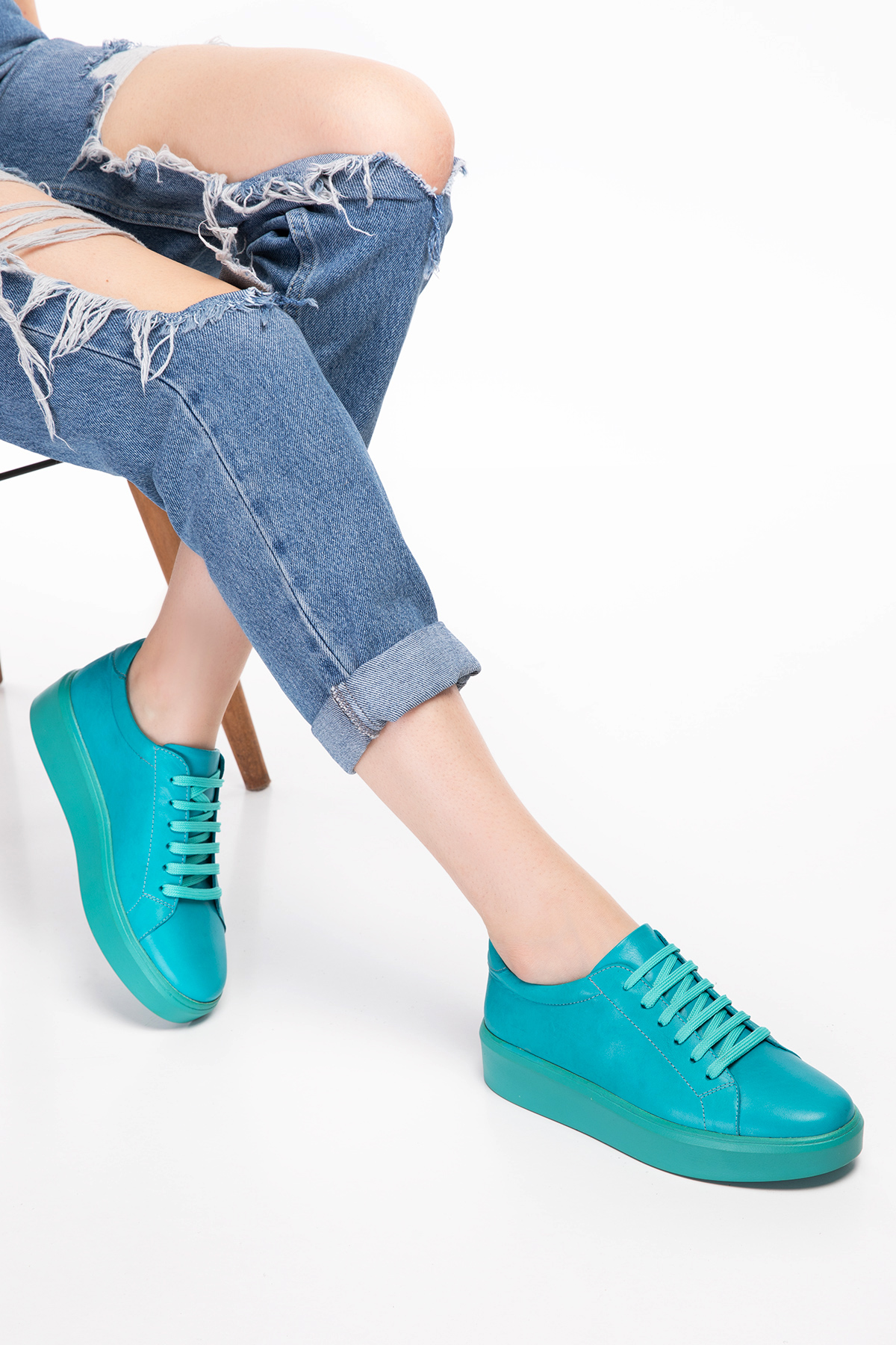 Gondol Hakiki Deri Anatomik Taban Spor Ayakkabı ell.6839 - Görsel 3