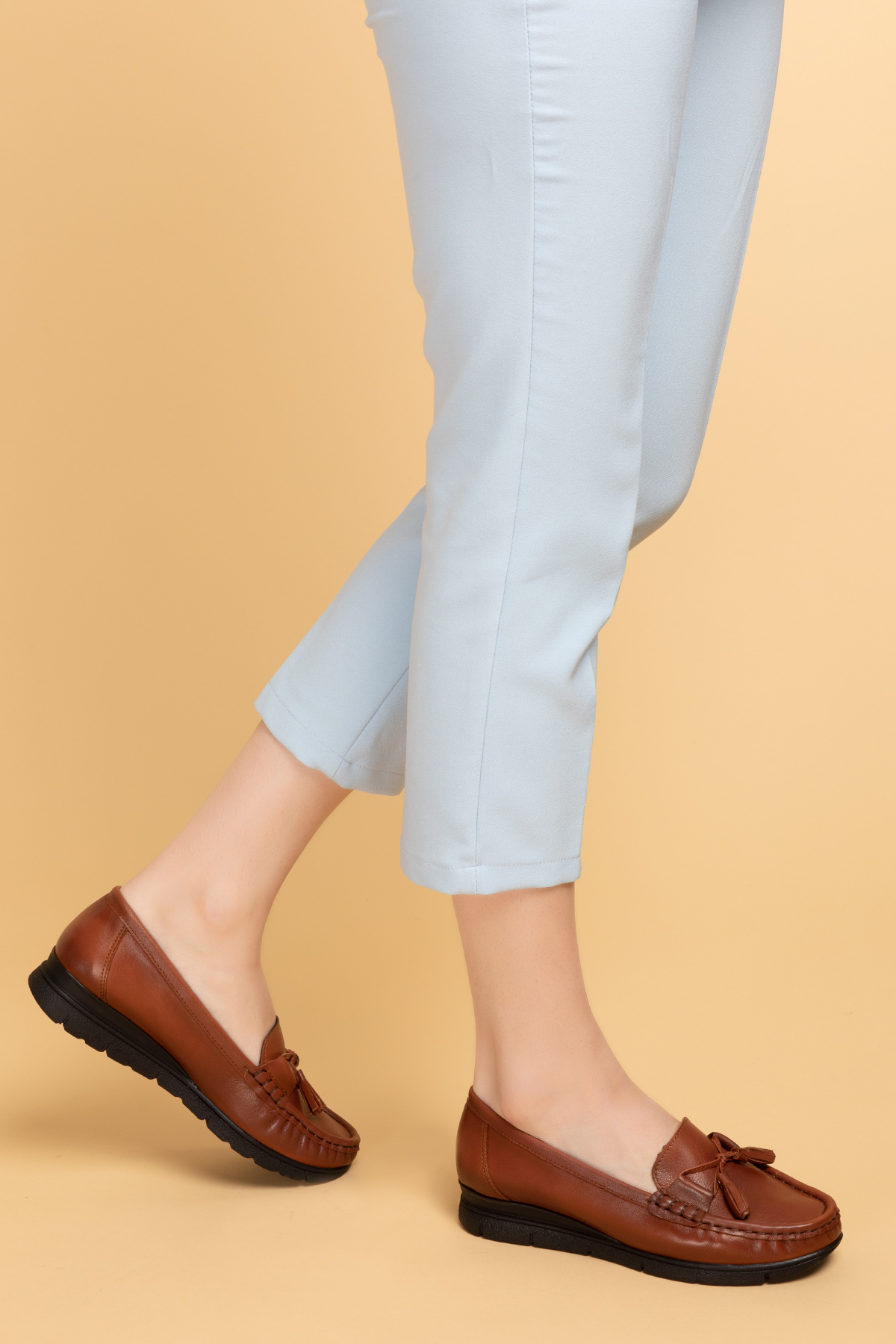 Gondol Hakiki Deri Günlük Rahat Loafer Ayakkabı pyt.1200 - Görsel 6