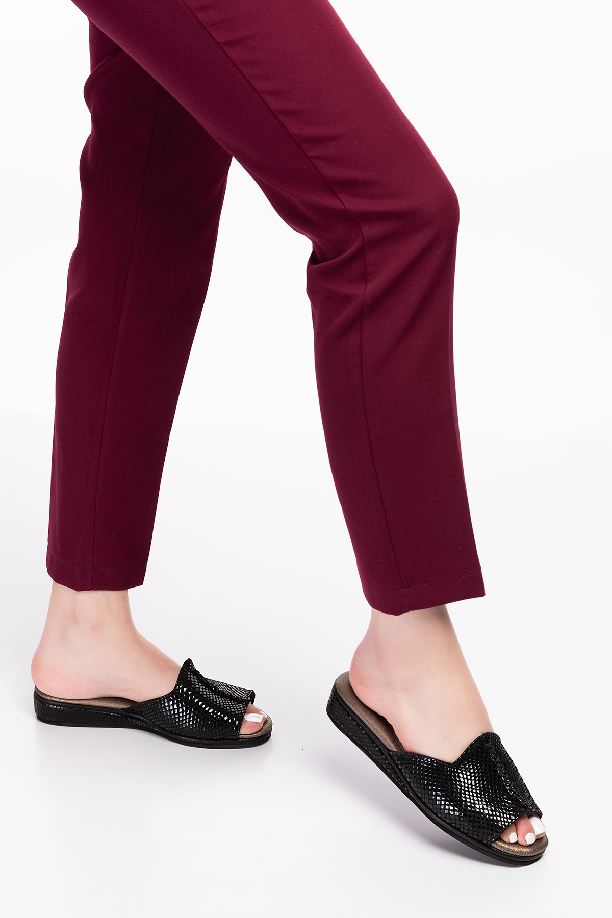 Gondol Kadın Hakiki Deri Şık Rahat Ev Terliği kayaş.132 - Görsel 4