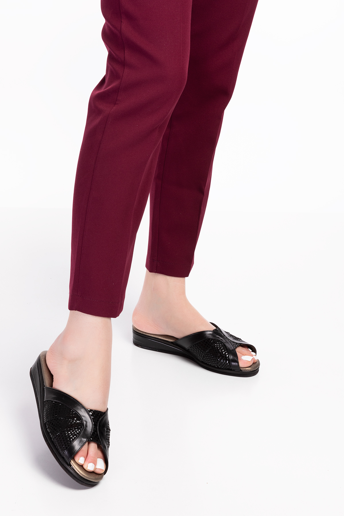 Gondol Kadın Hakiki Deri Şık Rahat Ev Terliği kayaş.038 - Görsel 3