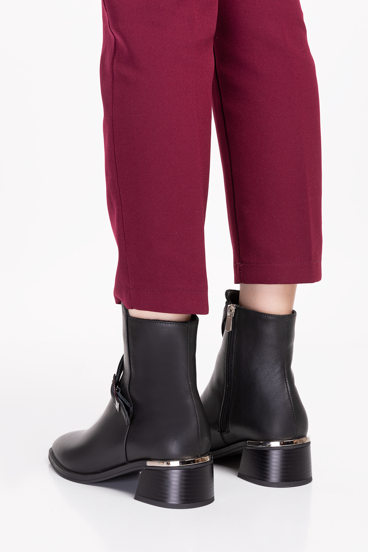 Gondol Hakiki Deri Toka Detay Fermuarlı Bot Anl.2380 - Görsel 5