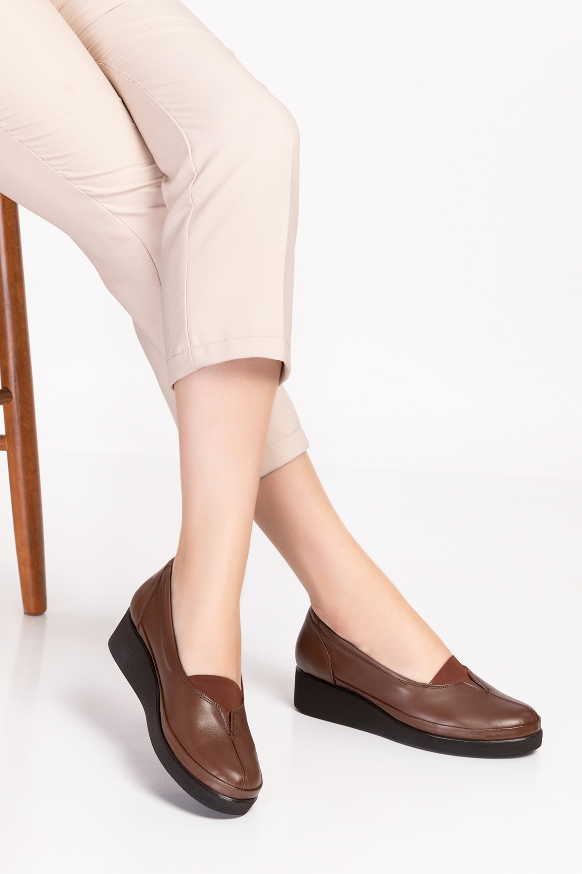 Gondol İçi Dışı Hakiki Deri Yumuşak Dokulu Günlük Ayakkabı ndr.101 - Görsel 2