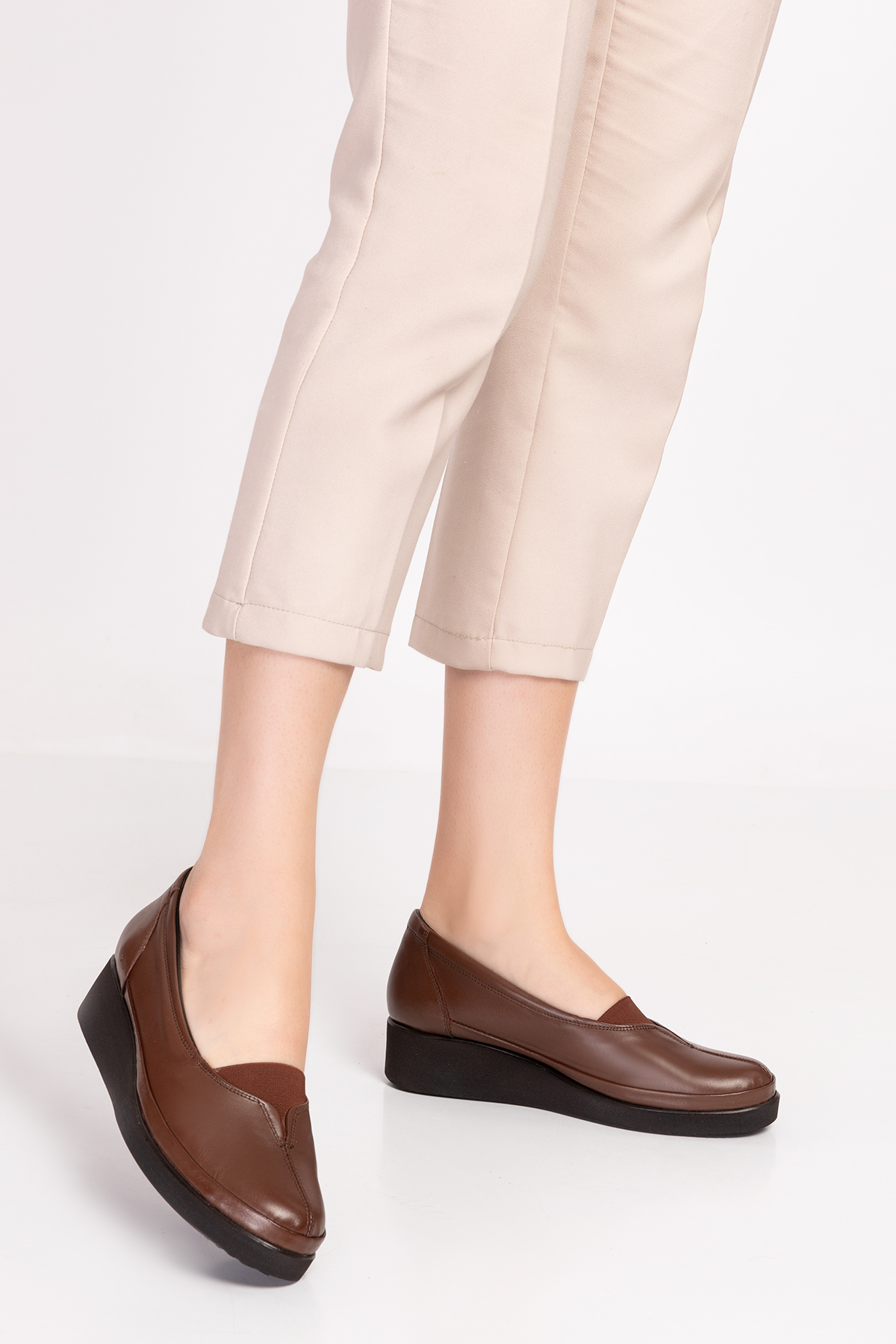 Gondol İçi Dışı Hakiki Deri Yumuşak Dokulu Günlük Ayakkabı ndr.101 - Görsel 3