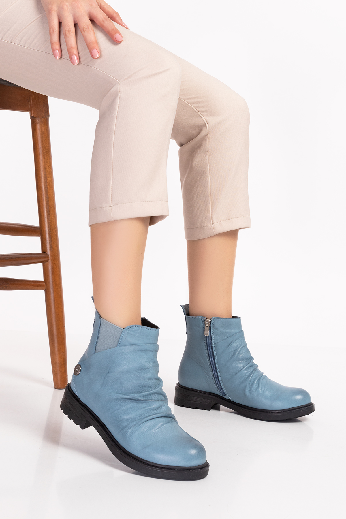 Gondol Hakiki Deri Yumuşak Dokulu Rahat Günlük Bot gnd.70113 - Görsel 2