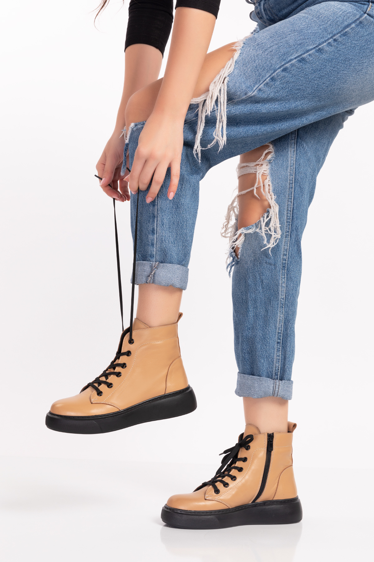 Gondol Içi Dışı Hakiki Deri Anatomik Taban Bot gap.15500 - Görsel 4