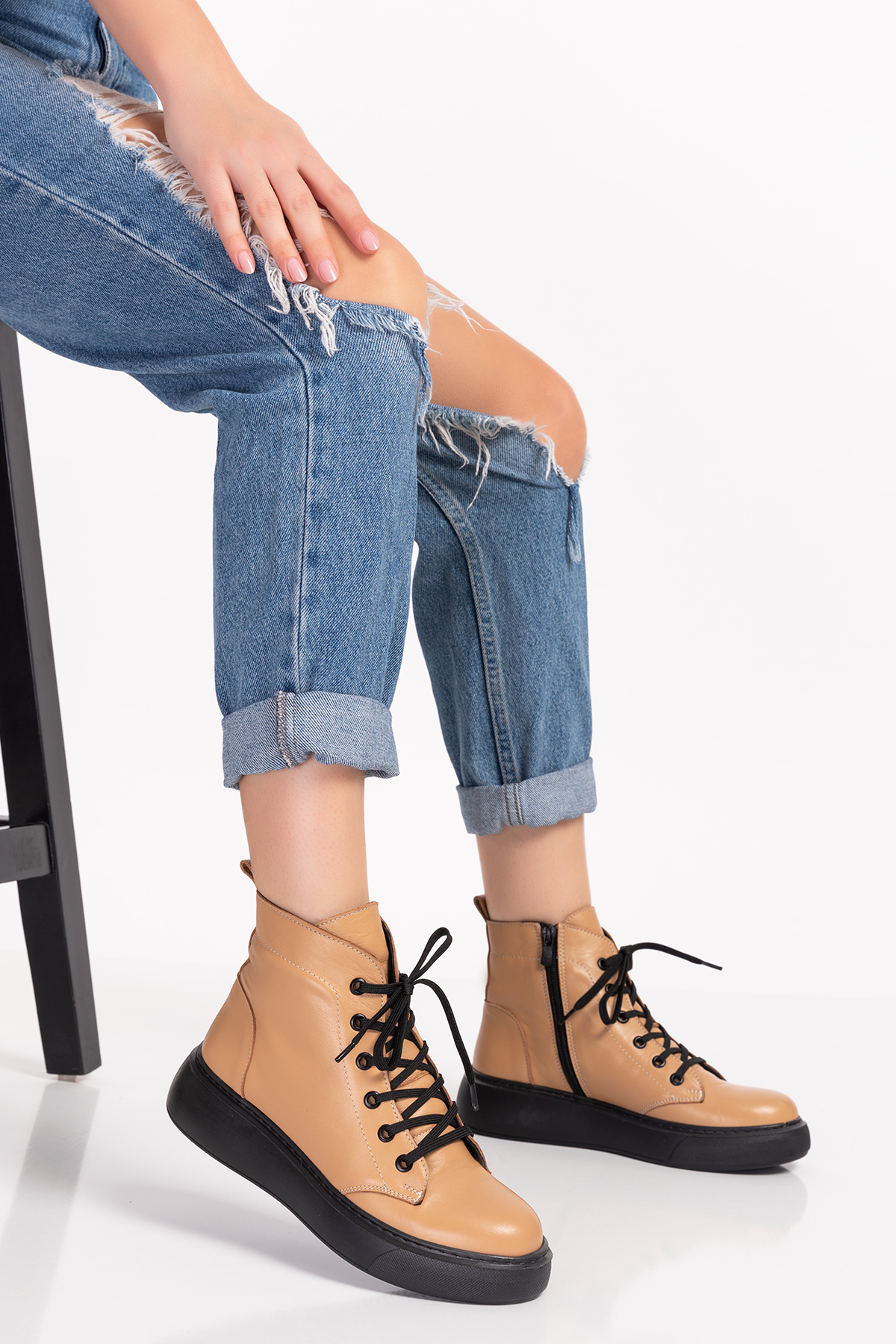 Gondol Içi Dışı Hakiki Deri Anatomik Taban Bot gap.15500 - Görsel 5