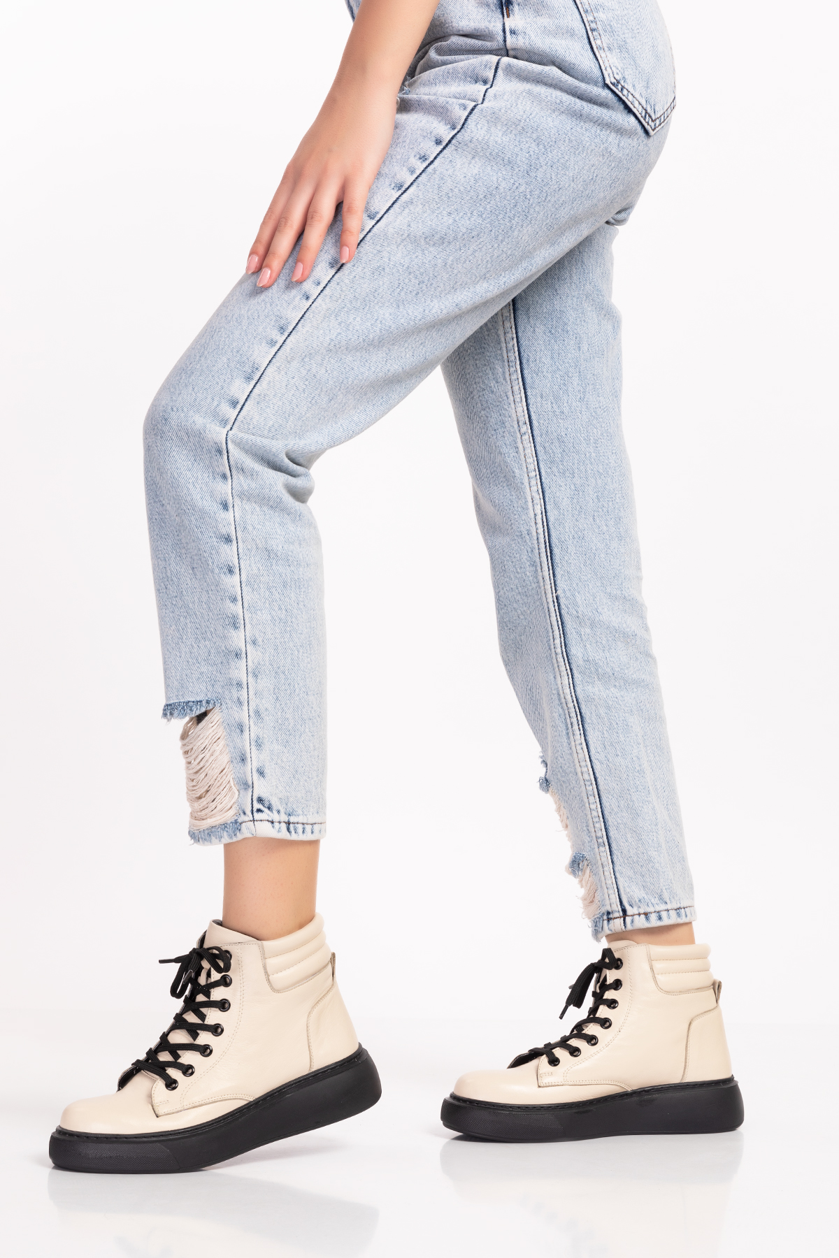 Gondol Içi Dışı Hakiki Deri Anatomik Taban Bot gap.15501 - Görsel 4