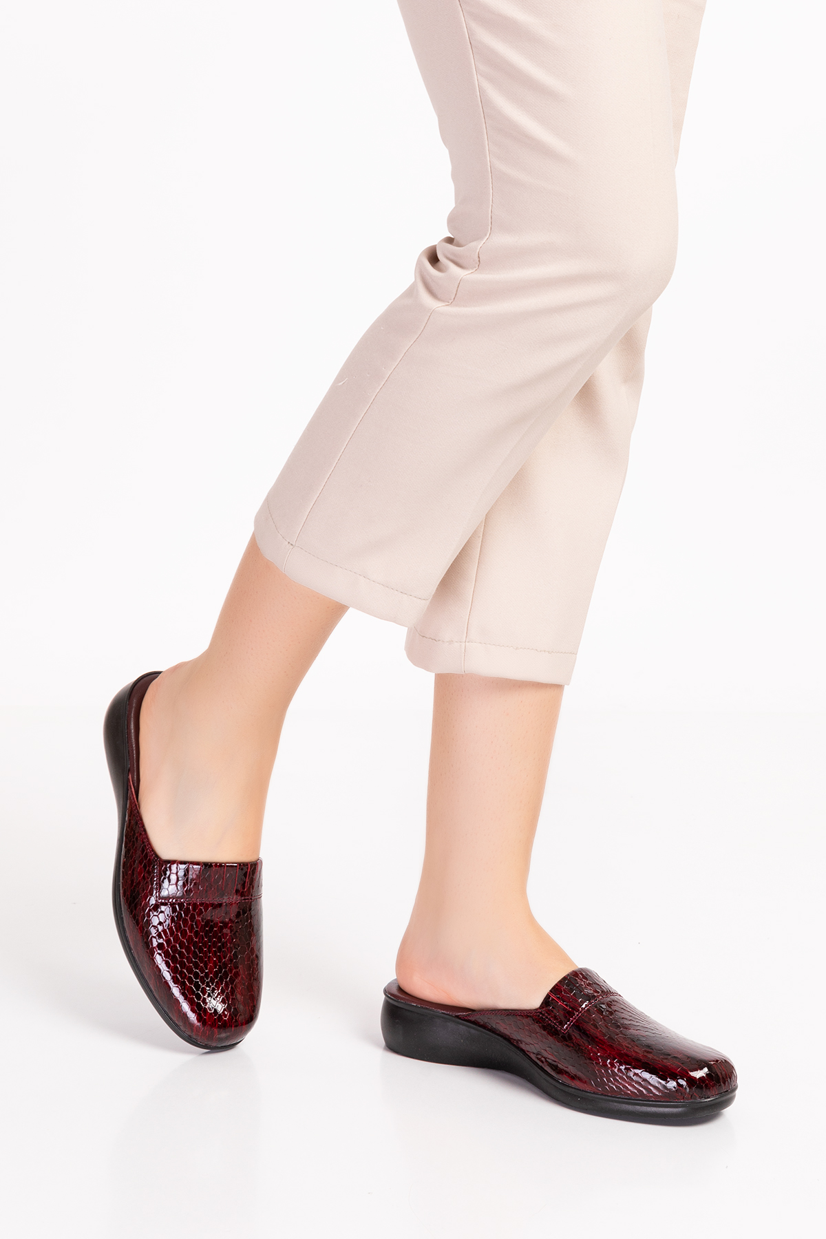 Gondol Kadın İçi Dışı Hakiki Deri Şık Ev Terliği Özl.960 - Görsel 5