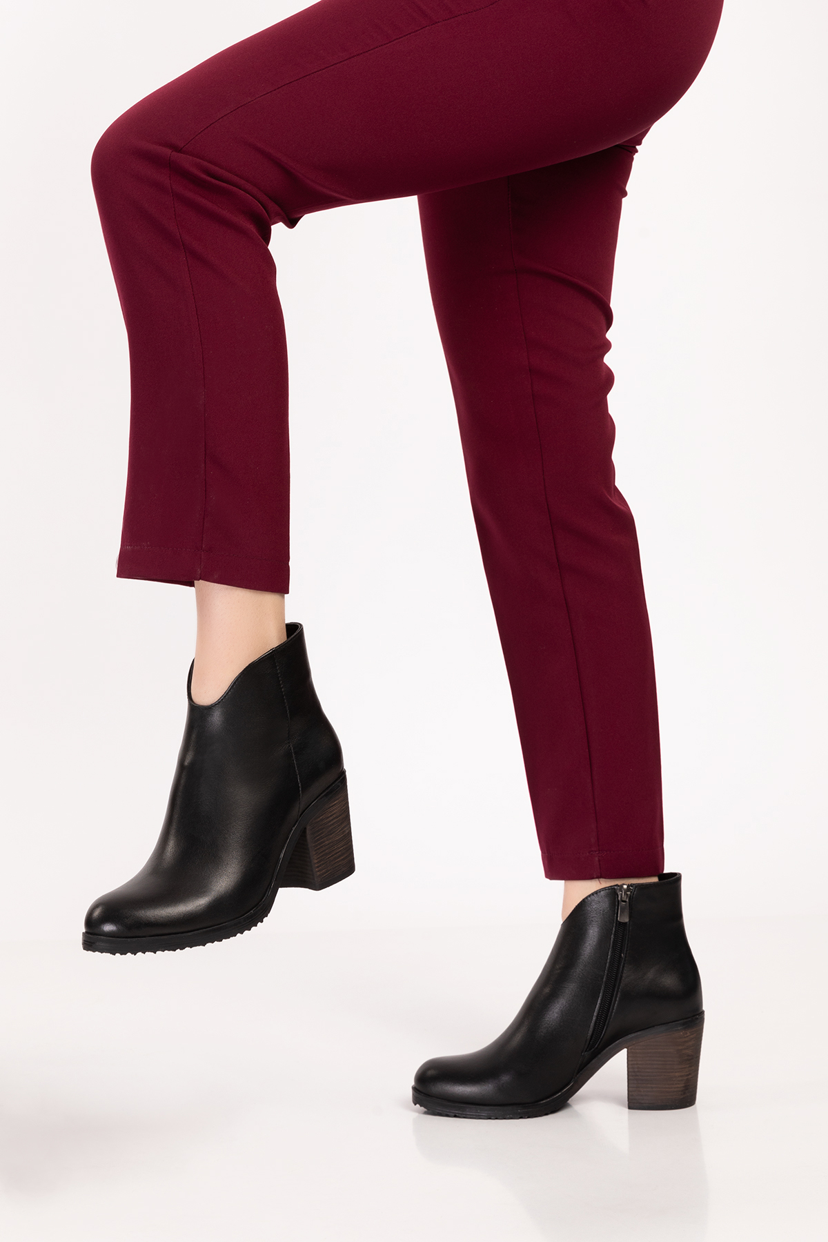 Gondol Kadın Hakiki Deri Orta Boy Topuk Şık Bot Anl.7024 - Görsel 5