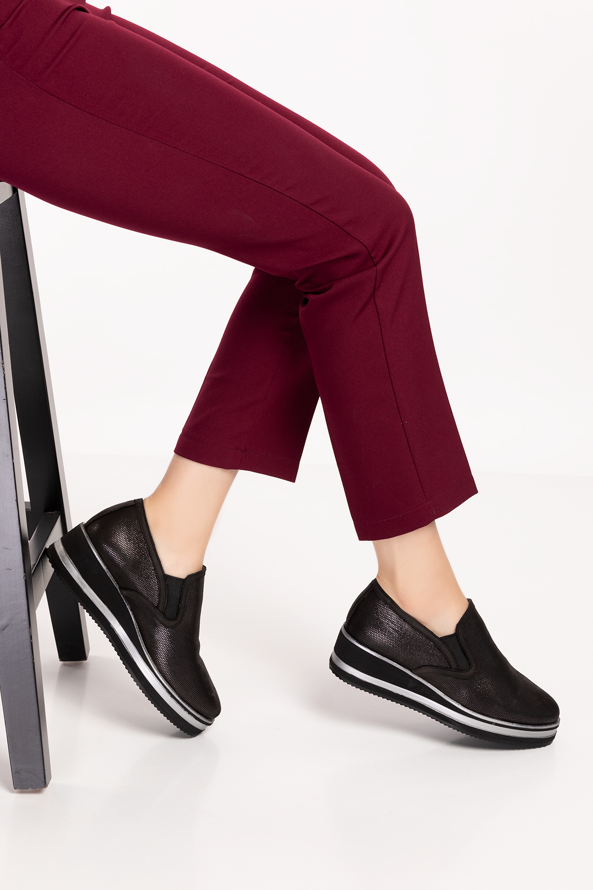 Gondol Kadın Hakiki Deri Anatomik Taban Günlük Ayakkabı ell.6294 - Görsel 3