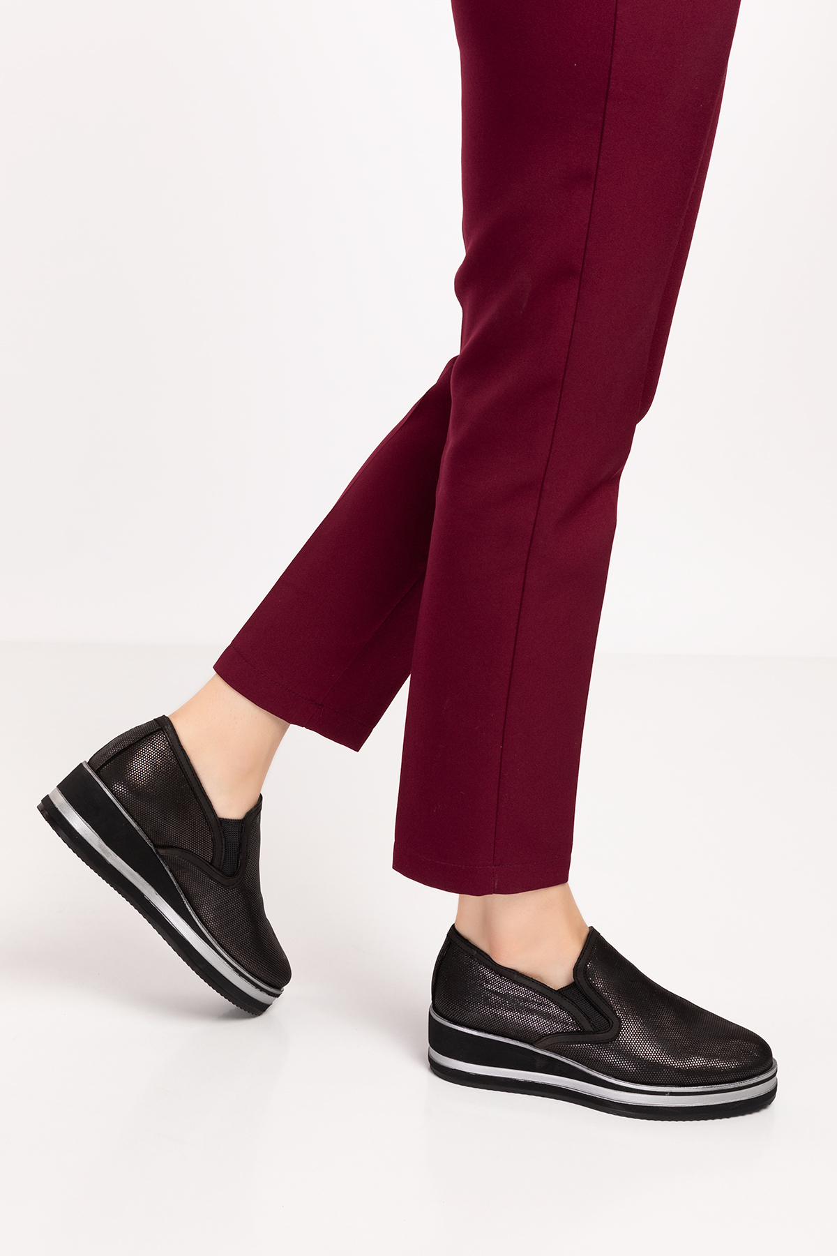 Gondol Kadın Hakiki Deri Anatomik Taban Günlük Ayakkabı ell.6294 - Görsel 4