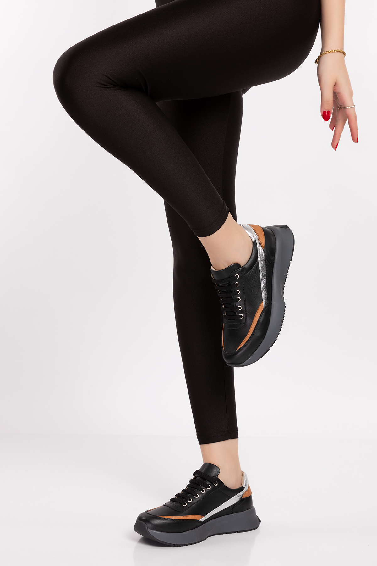 Gondol Içi Dışı Hakiki Deri Anatomik Taban Spor Ayakkabı gndl.562 - Görsel 3