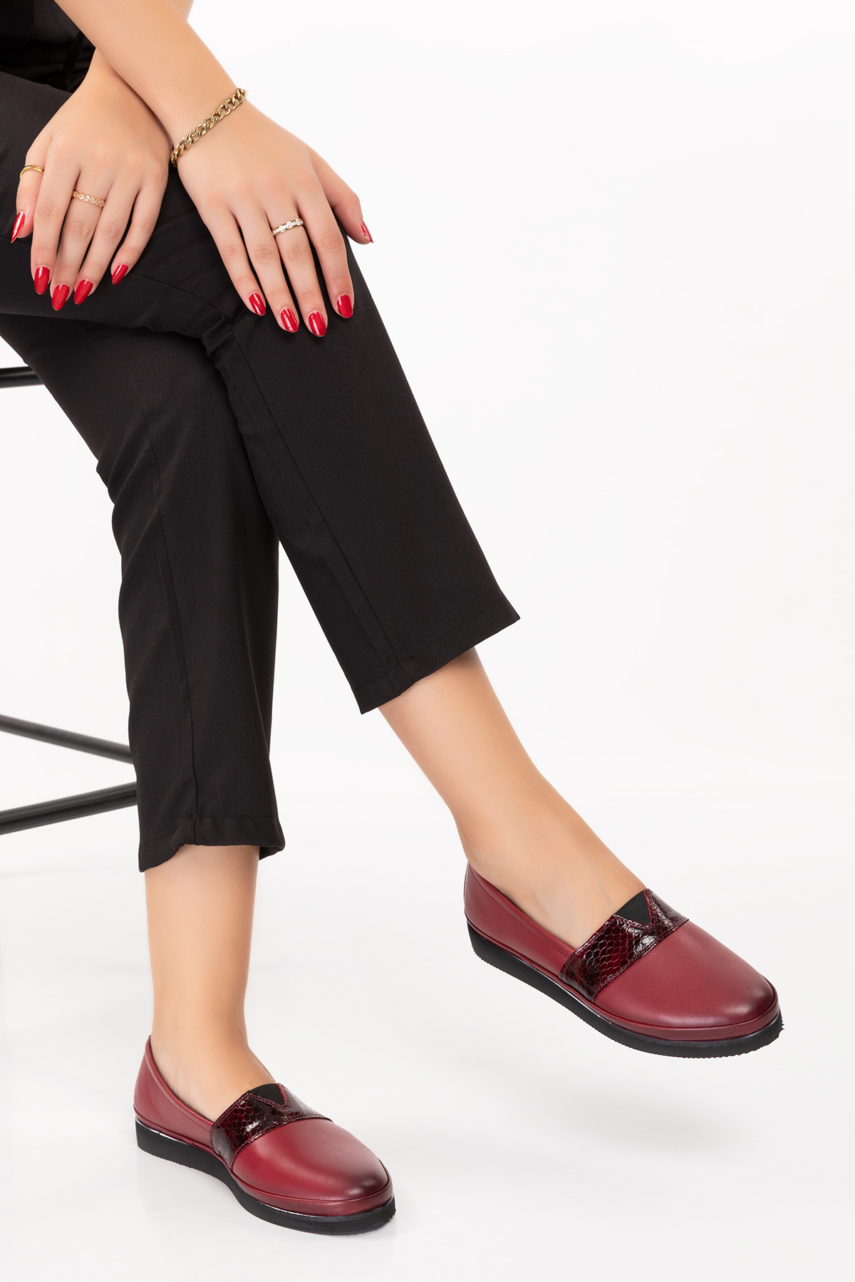 Gondol Kadın Hakiki Deri Günlük Rahat Ayakkabı msa.535 - Görsel 8